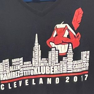 Cleveland Indians cotton T-shirt 2017 short sleeve Unisex HTF Collectors